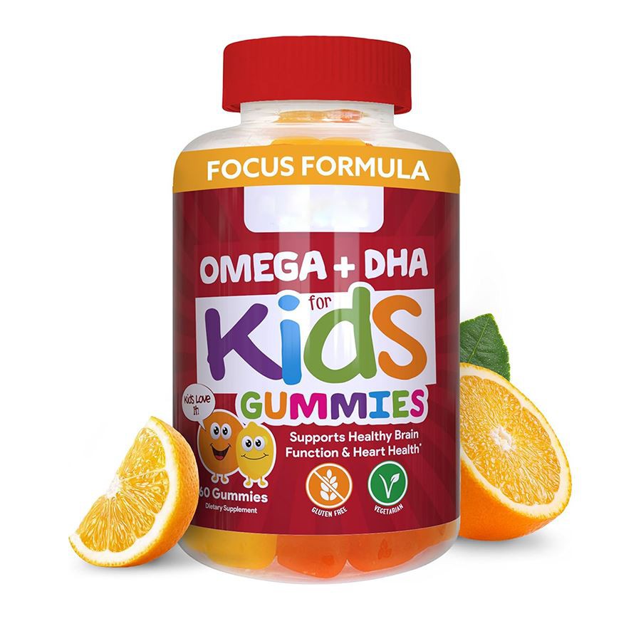Focusformule Omega DHA voor kinderen Gummies Nature's Support for Growing Minds Hearts