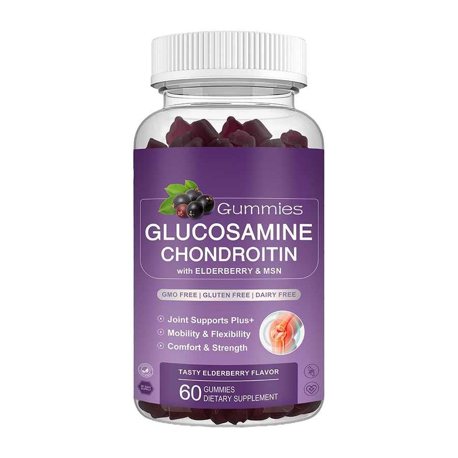 Glucosamine Chondroitine Gummies met vlierbessen MSM Geavanceerde gezamenlijke ondersteuning voor actieve levensstijl